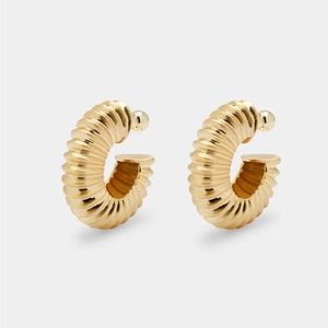 Cult Gaia Stella Gold Tone Hoop Earrings - never worn